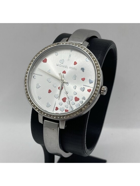 Michael Kors Accessories - Women’s Michael Kors Jaryn MK3976 Silver Stainless Bangle Watch Heart Dial 36mm